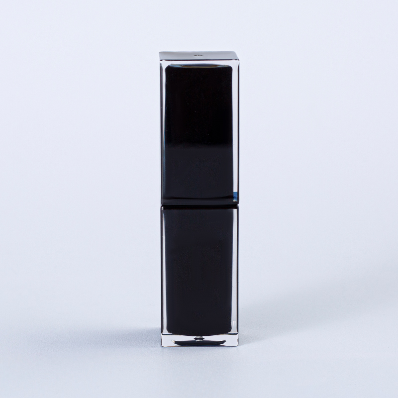 Funda magnética para lápiz labial, color negro mate y plateado