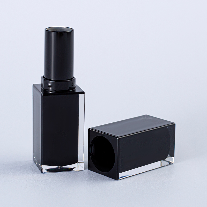 Funda magnética para lápiz labial, color negro mate y plateado