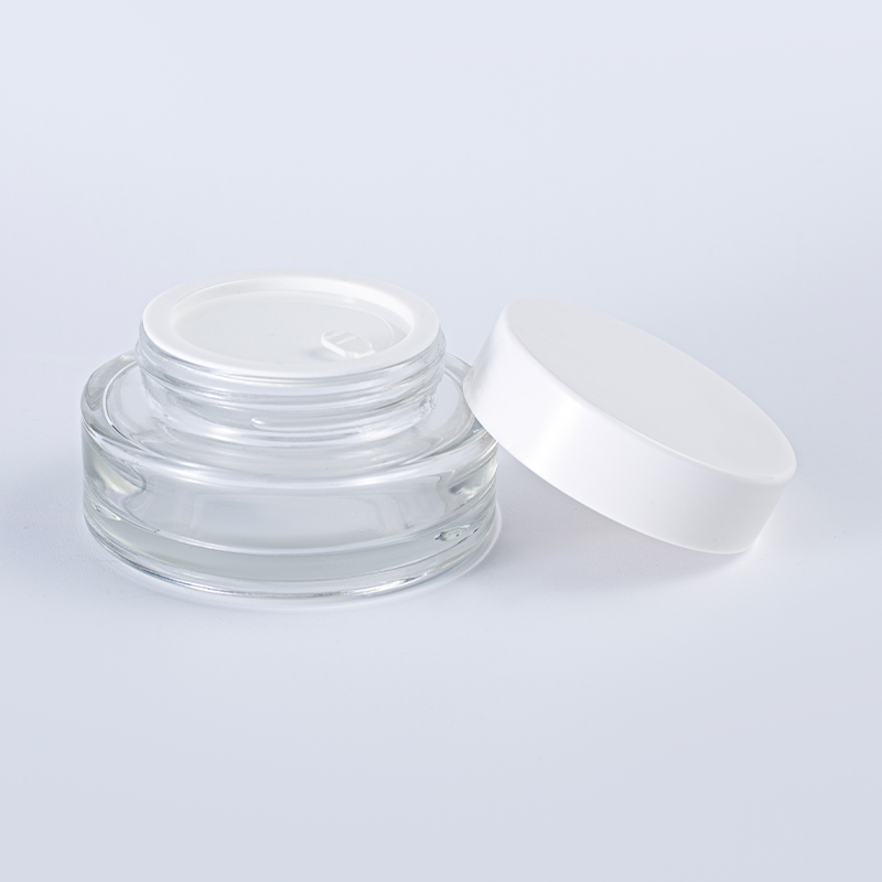 Olla de cosméticos transparente hermética