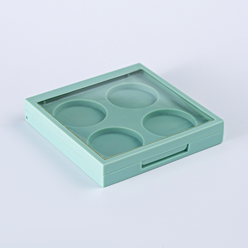 Paleta de sombras de ojos de 4 paneles verde menta