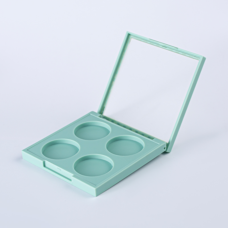 Paleta de sombras de ojos de 4 paneles verde menta
