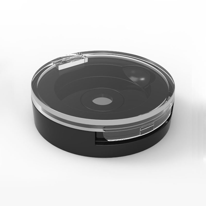 Negro Vacío Compacto con Tapa Transparente